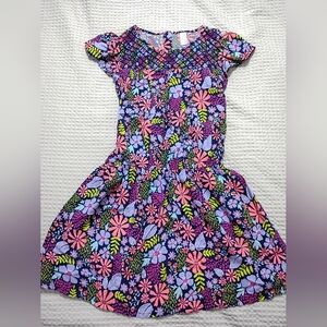 Cat & Jack Floral Kids Dress - Purple and Pink